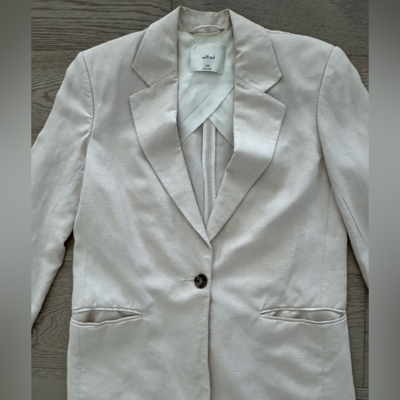 Aritzia Wilfred Off White Blazer size XXS - Picture 3 of 13